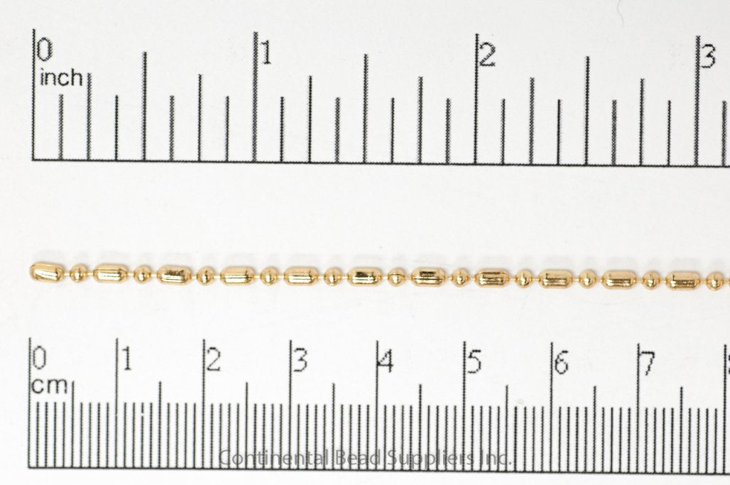 1.5mm Dot-Dash Ball Chain Sold by the Foot – CH-903