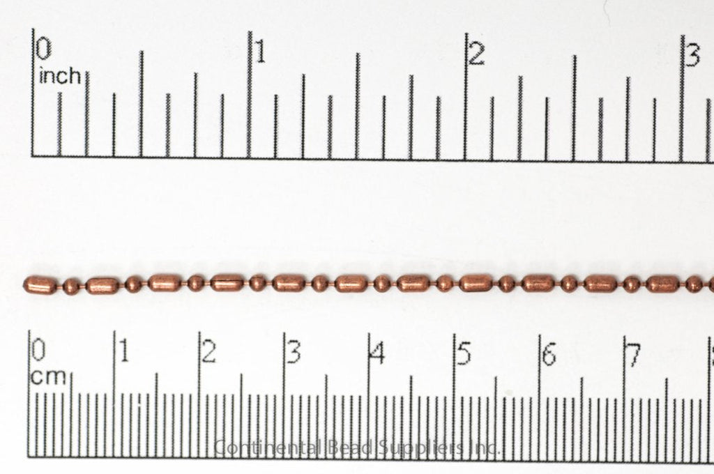 1.5mm Dot-Dash Ball Chain Sold by the Foot – CH-903