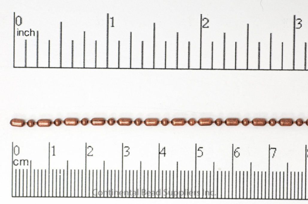 1.5mm Dot-Dash Ball Chain Sold by the Foot – CH-903