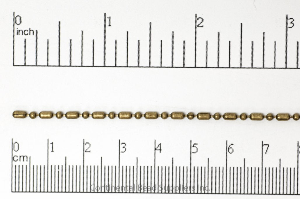 1.5mm Dot-Dash Ball Chain Sold by the Foot – CH-903