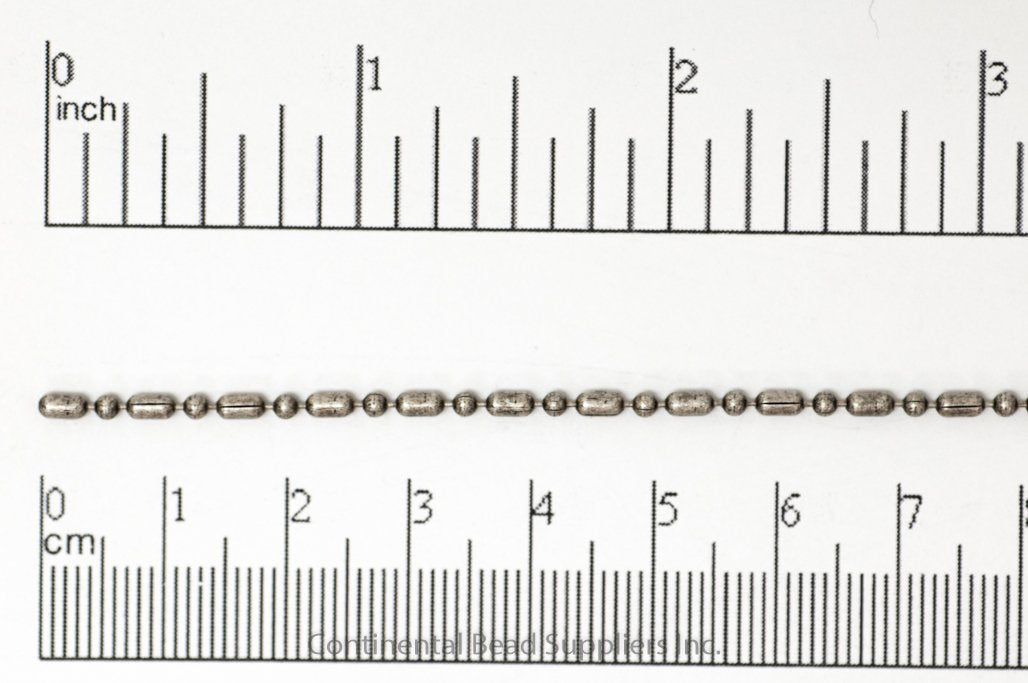1.5mm Dot-Dash Ball Chain Sold by the Foot – CH-903