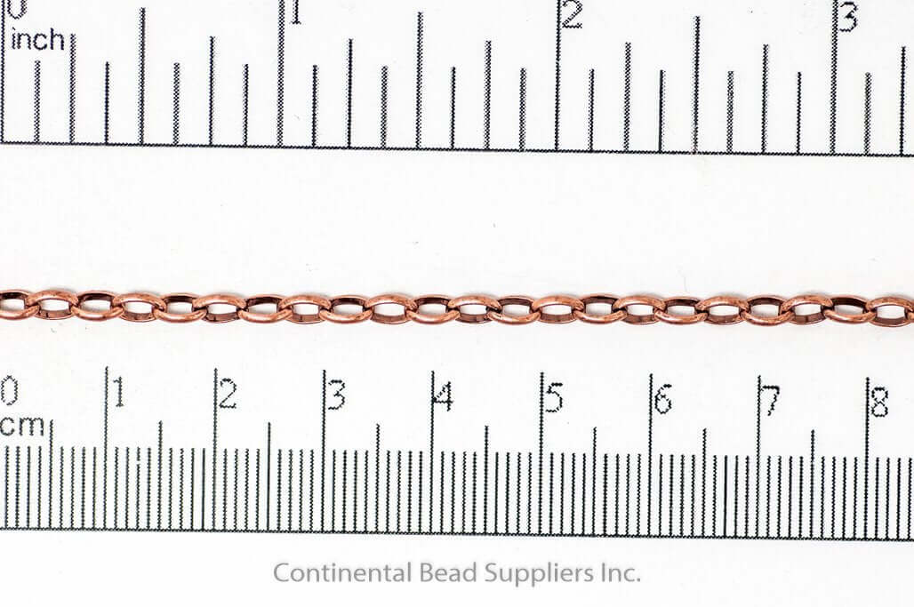Oval Rolo or Belcher Chain - Medium Size 3.5mm x 5.5mm - Available in Multiple Colors - Sold by the Foot - CH 912