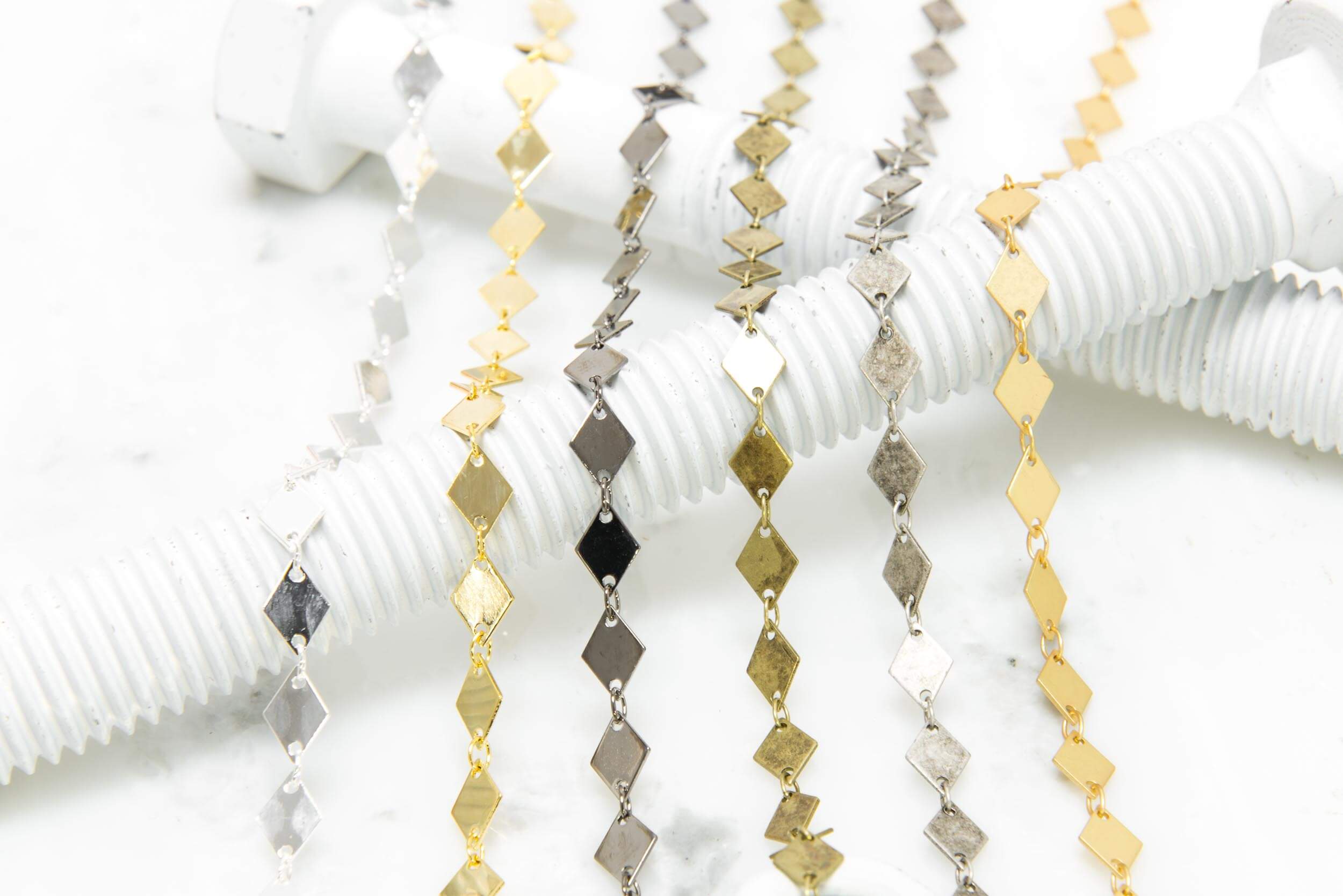 2mm x5mm Diamond Specialty Chain Sold by The Foot - CH 925