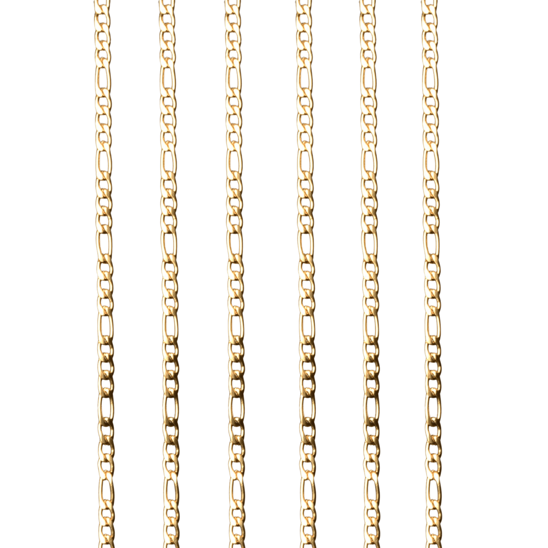 Figaro Chain Non Tarnish Gold 2.5mm Links by the Foot - CH-92SS/G
