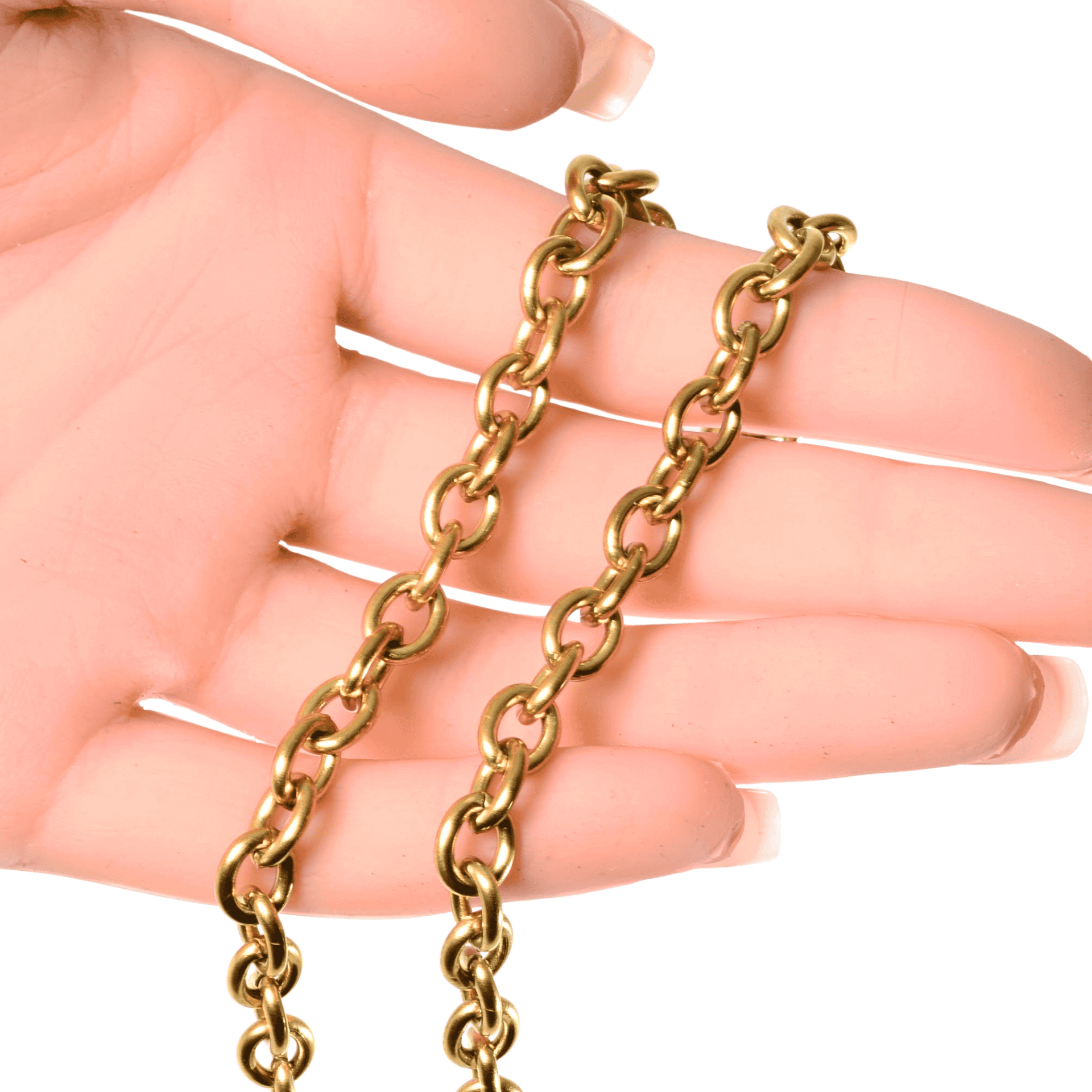 Cable Chain Non Tarnish Gold 1.8x7x9mm by the Foot - CH-93SS/G