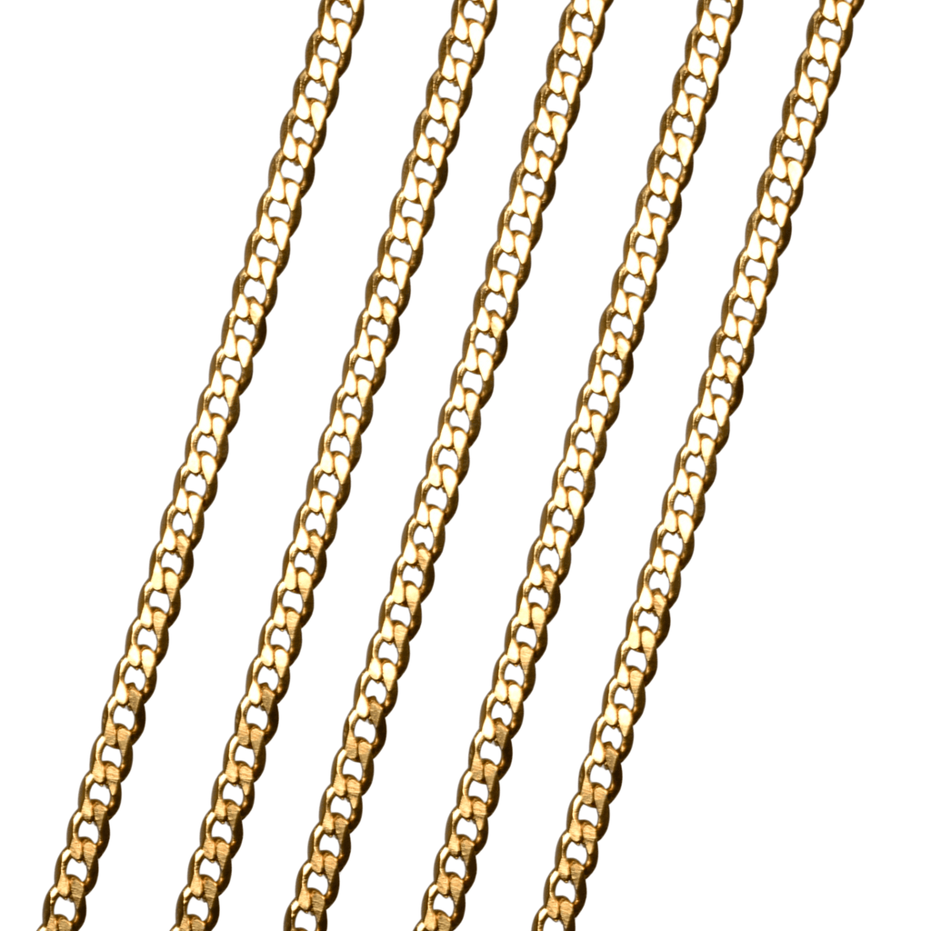 Cuban Link Chain Non Tarnish Gold 3.6mm by the Foot - CH-94SS/G