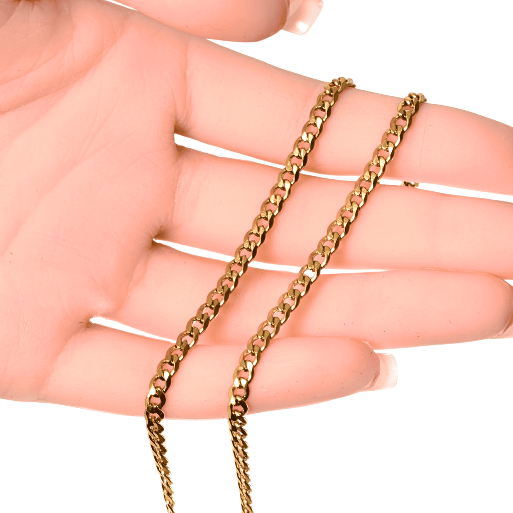 Cuban Link Chain Non Tarnish Gold 3.6mm by the Foot - CH-94SS/G