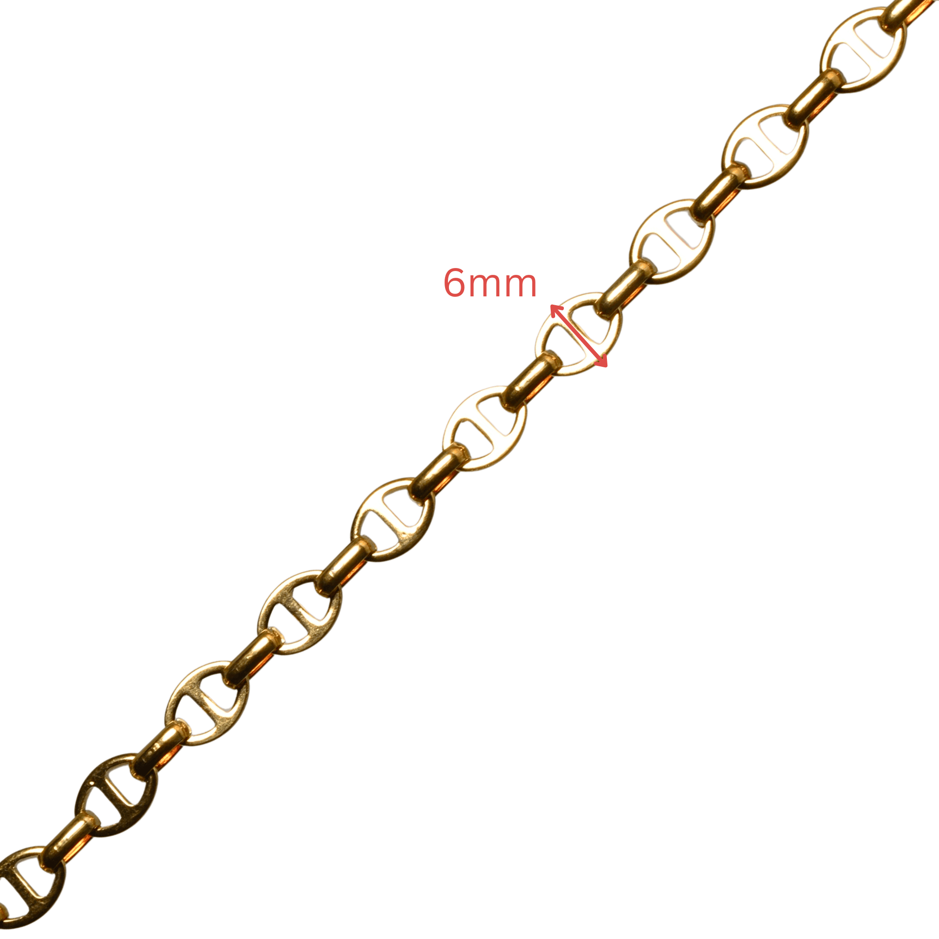 Mariner Chain Non Tarnish Gold 6mm Stainless Steel - CH-96SS/G