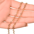 Heart Chain Non Tarnish Gold 5mmx3mmx0.5mm by the Foot