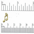 8mm x 15mm Gold or Pewter Musical Note Charm Sold by the Piece - CBS2265