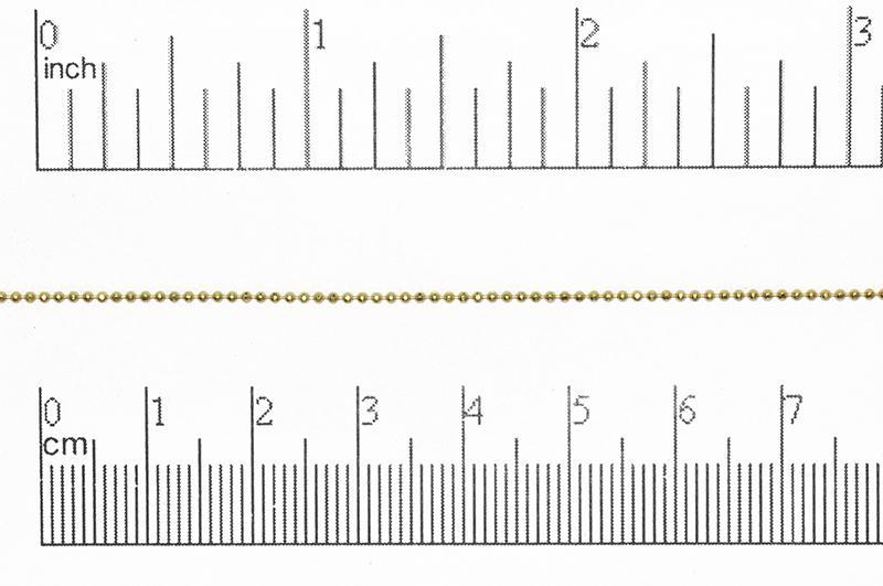 1mm Diamond Cut Ball Chain sold by The Foot - CH 851