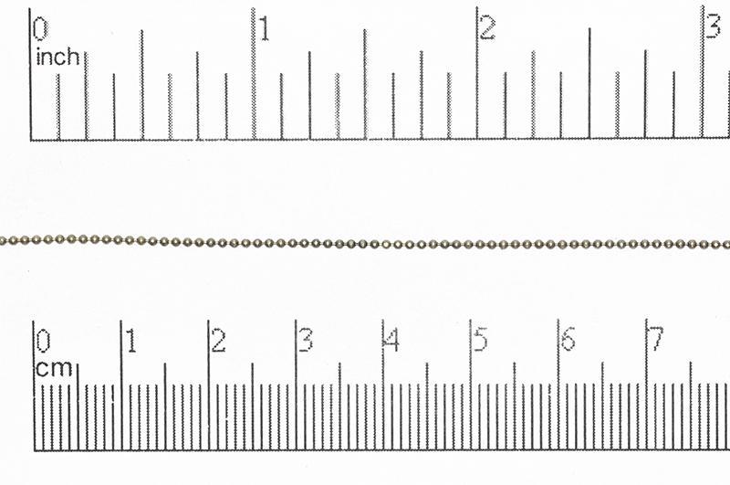 1mm Diamond Cut Ball Chain sold by The Foot - CH 851
