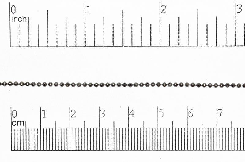 1.5mm Diamond Cut Ball Chain Sold by The Foot - CH 853