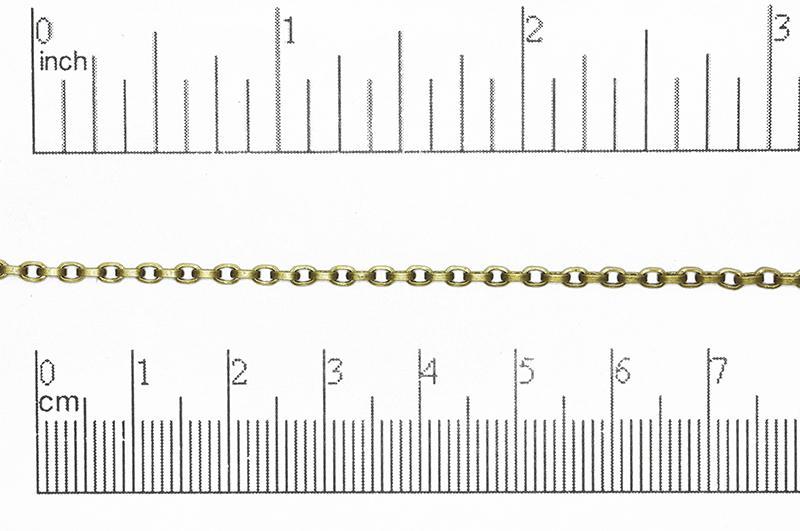 2.5mm x 3.5mm Square Wire Cable Chain sold by the Foot - CH 856