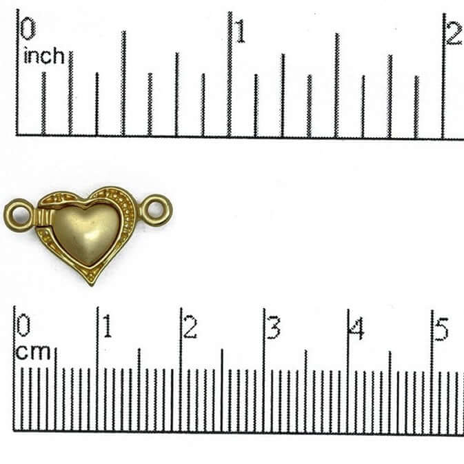 19mm x 11mm Heart Magnetic Clasp sold by the Piece - CL/MC12