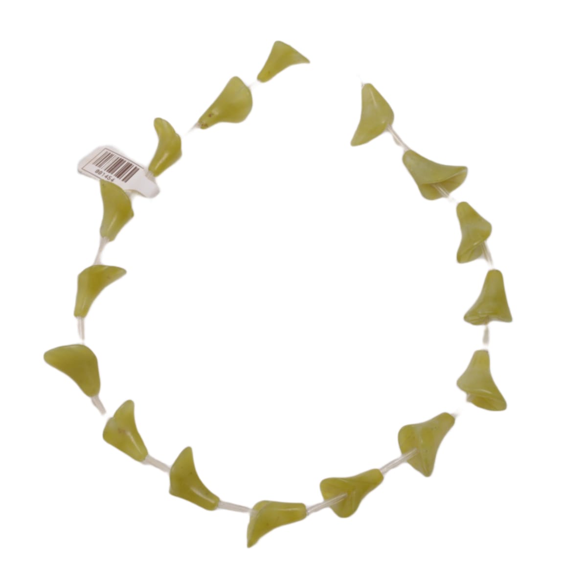Olive Jade Leaf Shape Gemstone Beads 15x13mm - 15 Inch Strand Natural Stone