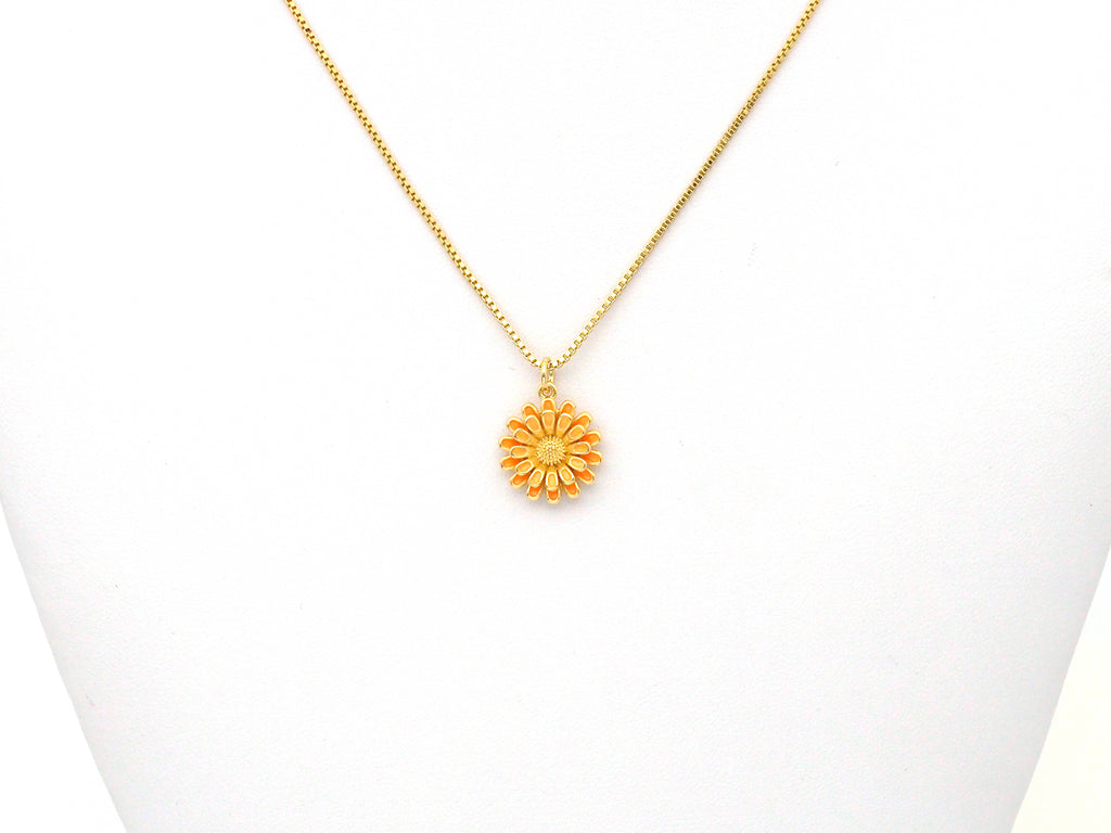 Enamel Daisy Flower Charm - Colorful Pendant 12mm