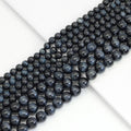 Blue Tiger’s Eye Smooth Round Beads, 6–12mm, 15–16-Inch Strand