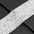 Howlite Smooth Rondelle Bead Strand, 2 × 4mm, 15–16 Inches
