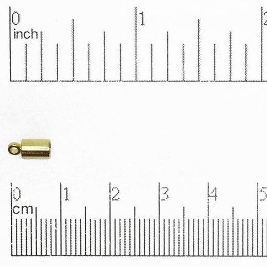 4mm Glue-In Cord End Cap in Multiple Colors - Sold by the Piece - CCAP4
