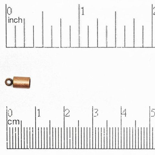 4mm Glue-In Cord End Cap in Multiple Colors - Sold by the Piece - CCAP4