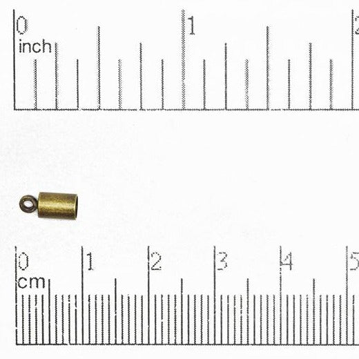 4mm Glue-In Cord End Cap in Multiple Colors - Sold by the Piece - CCAP4
