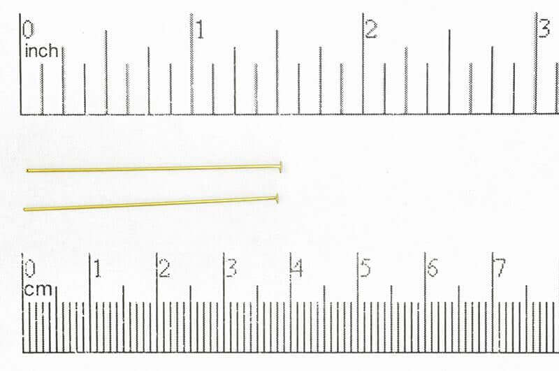 1.5 Inch Head Pin - 24 Gauge Wire - Available in Multiple Finishes - Made from Brass - Sold Individually - H/P1.5