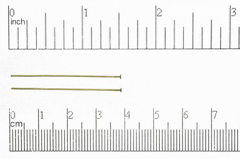 1.5 Inch Head Pin - 24 Gauge Wire - Available in Multiple Finishes - Made from Brass - Sold Individually - H/P1.5