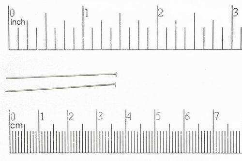 1.5 Inch Head Pin - 24 Gauge Wire - Available in Multiple Finishes - Made from Brass - Sold Individually - H/P1.5