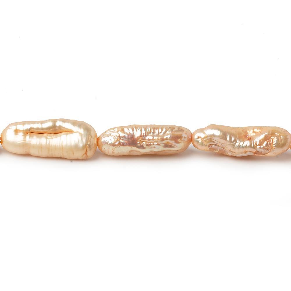 Latte Biwa Freshwater Pearl Strand – 6 × 15mm, 14 Inch