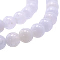 Blue Lace Agate Smooth Round Beads, 6mm Strand