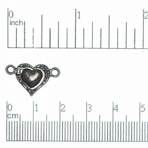 19mm x 11mm Heart Magnetic Clasp sold by the Piece - CL/MC12