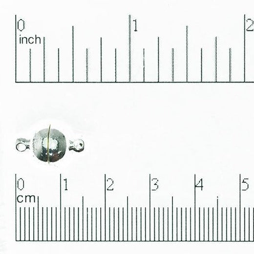 15mm x 10mm Smoothe Round Magnet Clasp Sold by the Piece - CL/MC5