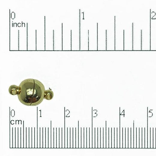 15mm x 10mm Smoothe Round Magnet Clasp Sold by the Piece - CL/MC5