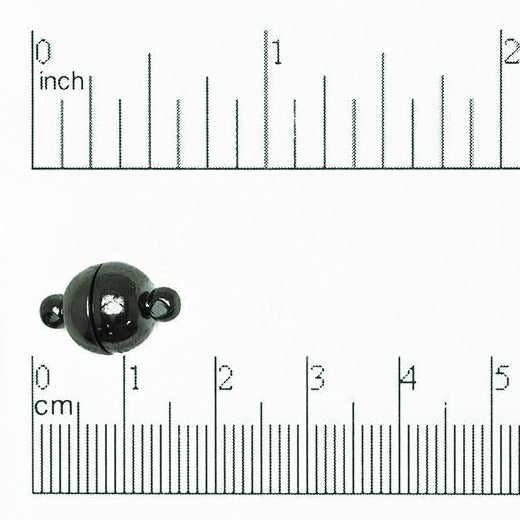 15mm x 10mm Smoothe Round Magnet Clasp Sold by the Piece - CL/MC5