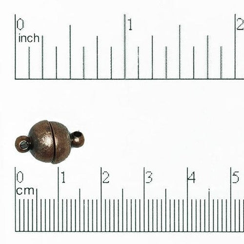 15mm x 10mm Smoothe Round Magnet Clasp Sold by the Piece - CL/MC5