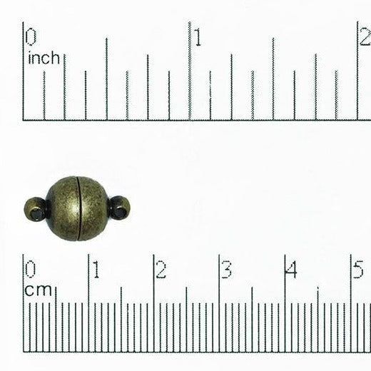 15mm x 10mm Smoothe Round Magnet Clasp Sold by the Piece - CL/MC5