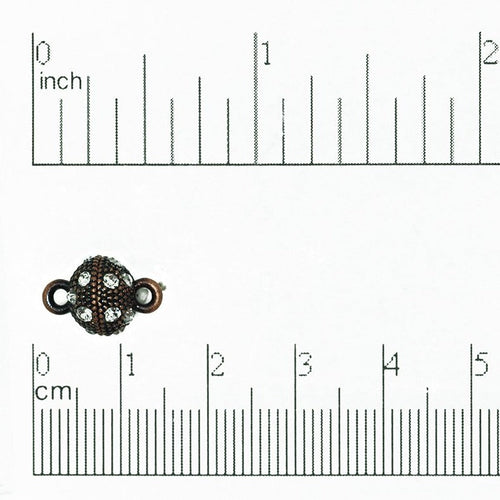 14mm x 10mm Faceted Crystal Magnet Clasp - Made of Brass - Sold Individually - CL/MC8