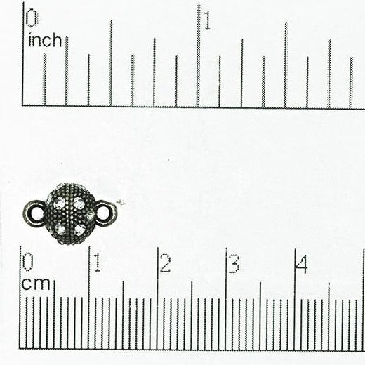 14mm x 10mm Faceted Crystal Magnet Clasp - Made of Brass - Sold Individually - CL/MC8