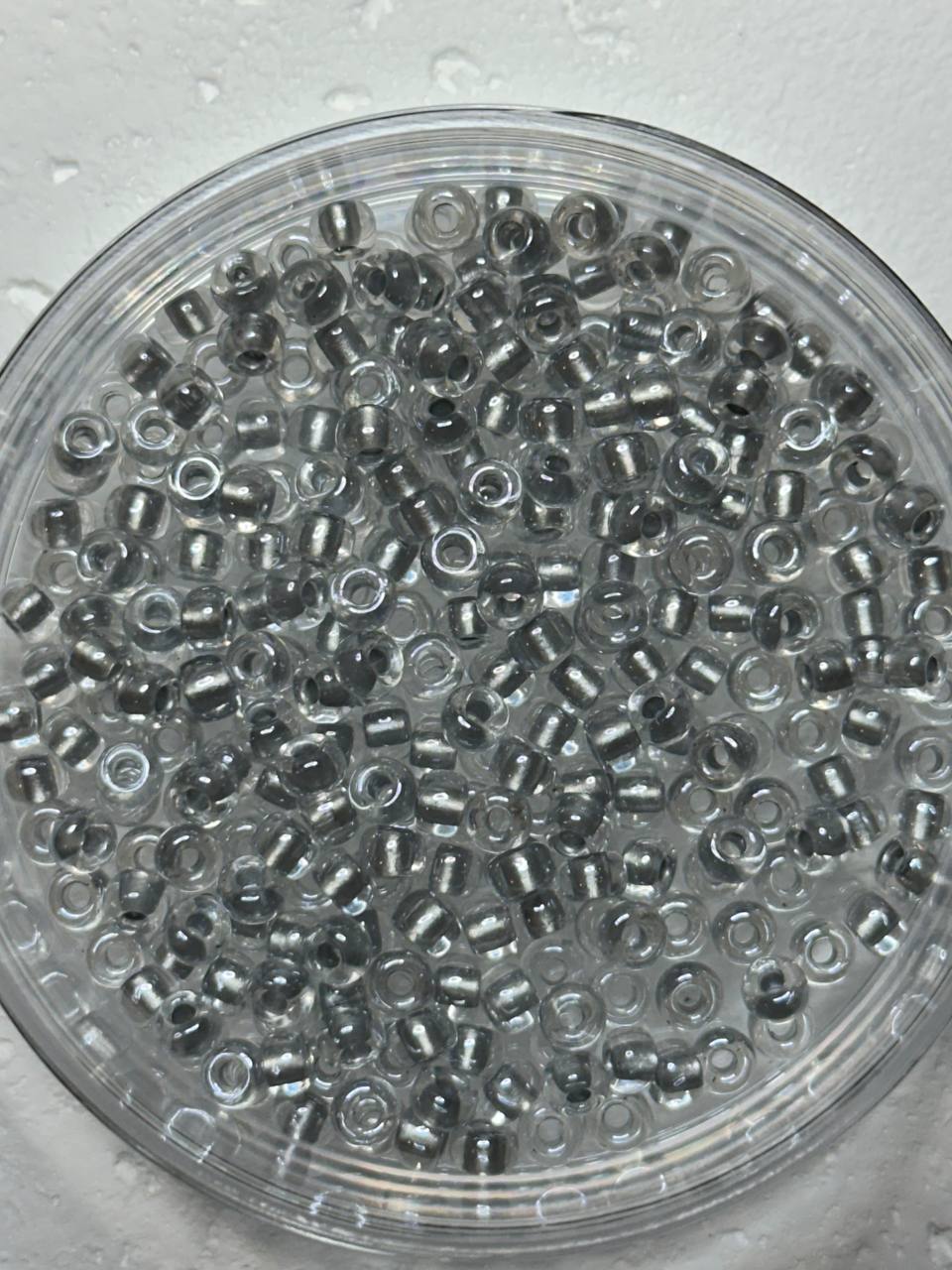 Miyuki 6/0 6-242 Sparkling Pewter Lined Crystal Seed Beads - 10 g
