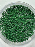 Miyuki 6/0 411B Opaque Green Forest Seed Beads - 10 g