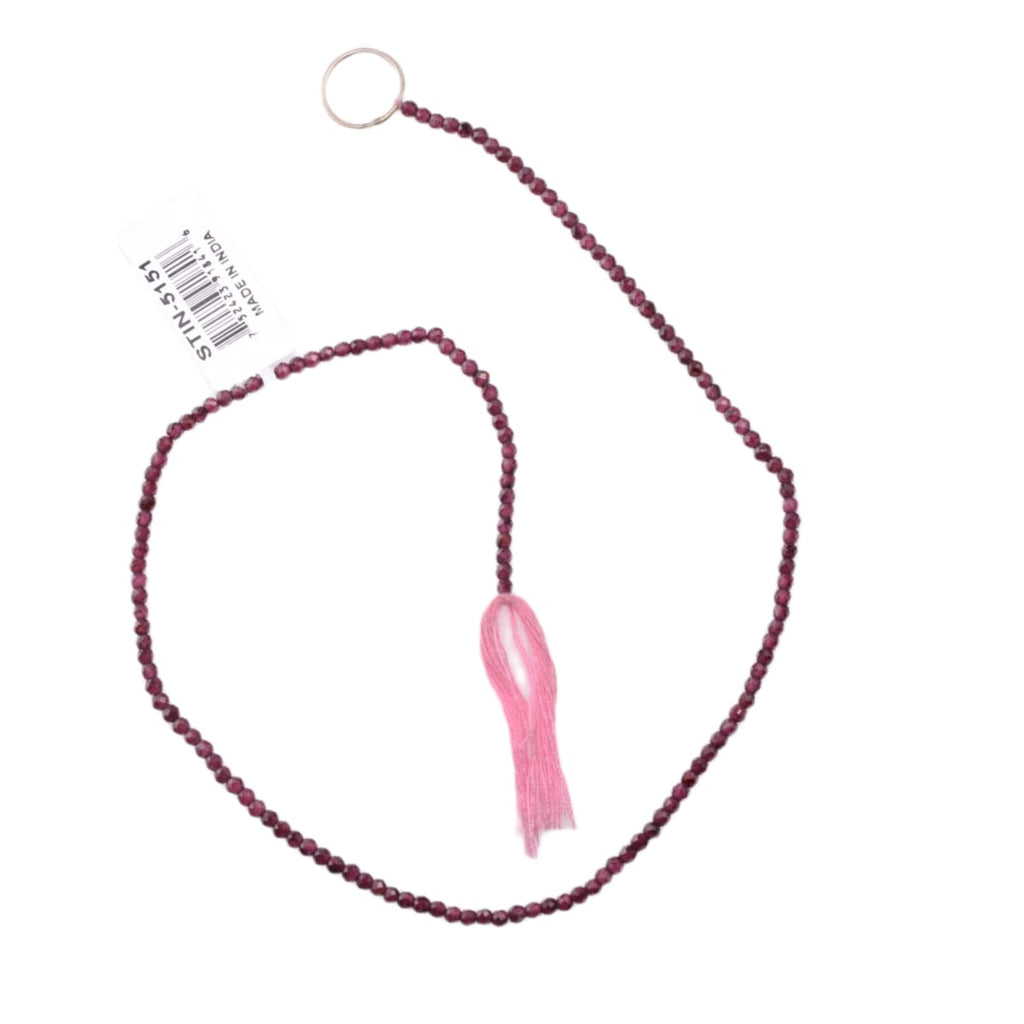 Rhodolite Garnet Faceted Round Beads, 12.5-Inch Strand