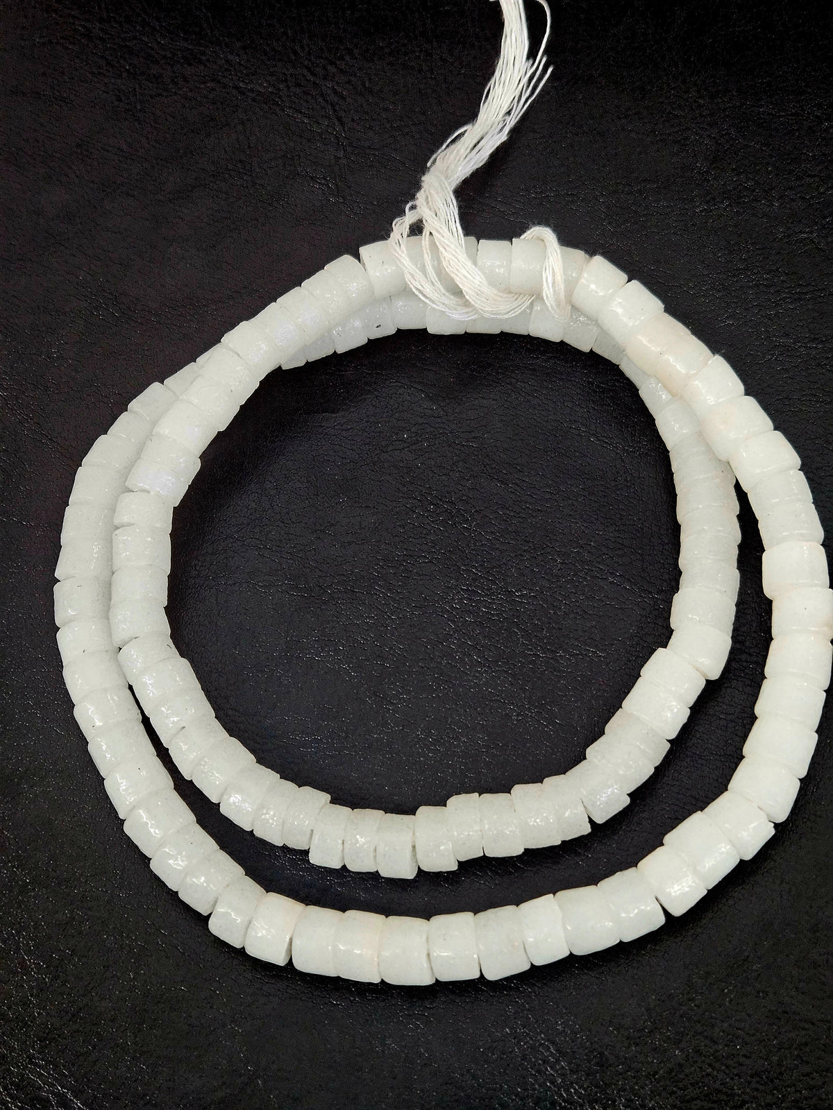 Frosty White Krobo Glass Beads – Bead Breakout