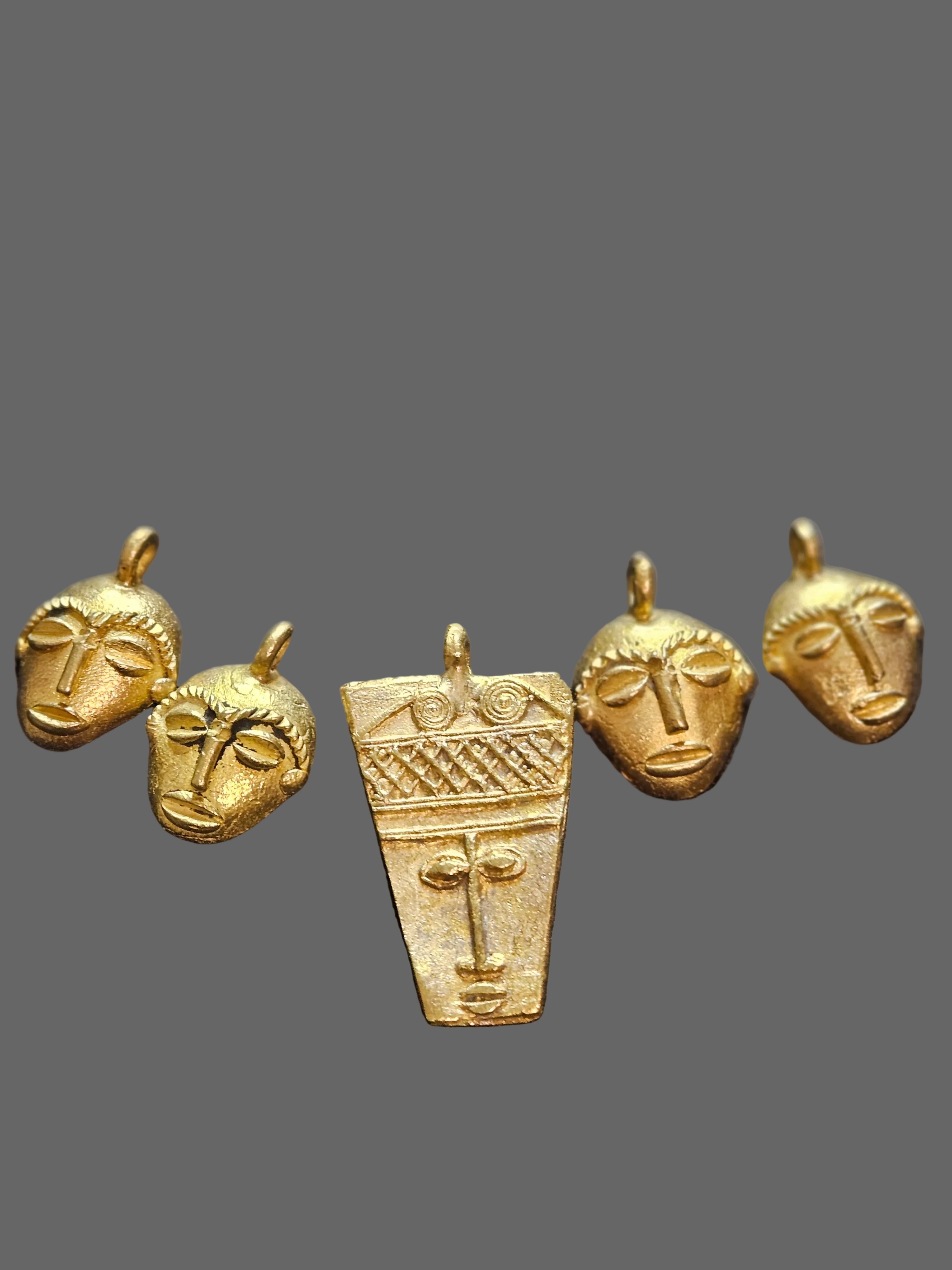 ashanti brass mask pendant handcrafted ghanaian heritage