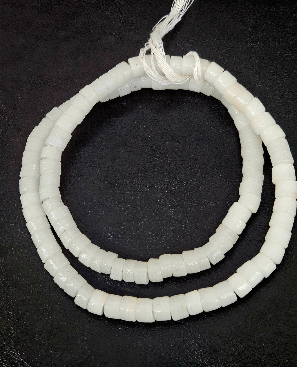 Frosty White Krobo Glass Beads – Bead Breakout