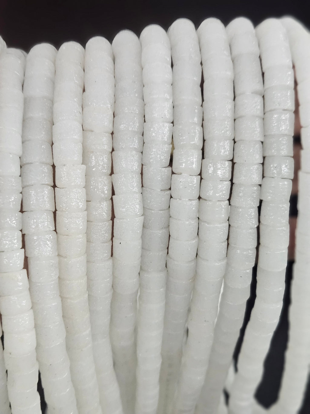Frosty White Krobo Glass Beads – Bead Breakout