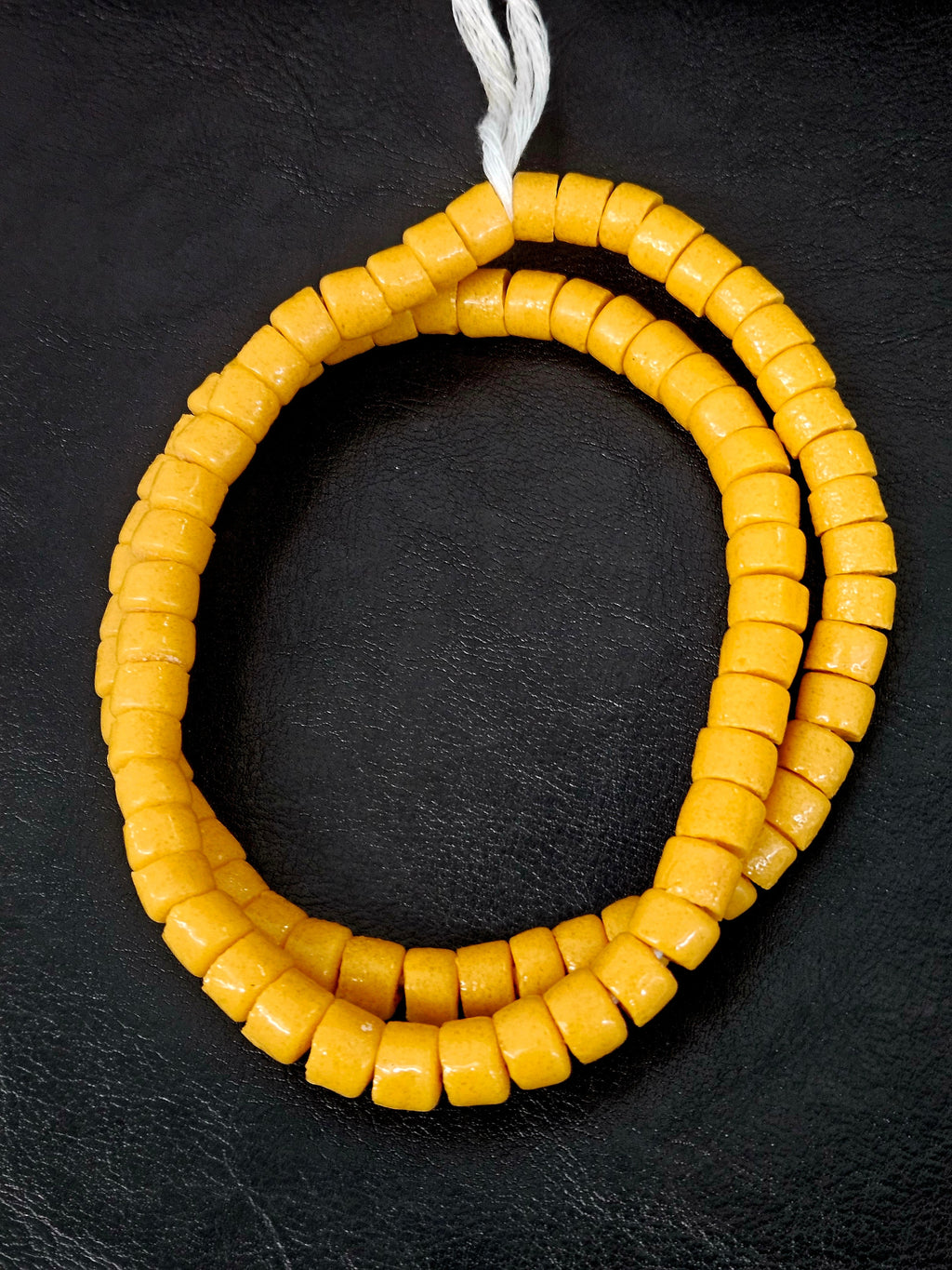 Golden Ochre Krobo Glass Beads – Bead Breakout