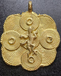 ashanti brass adinkra pendant handcrafted ghanaian heritage symbol