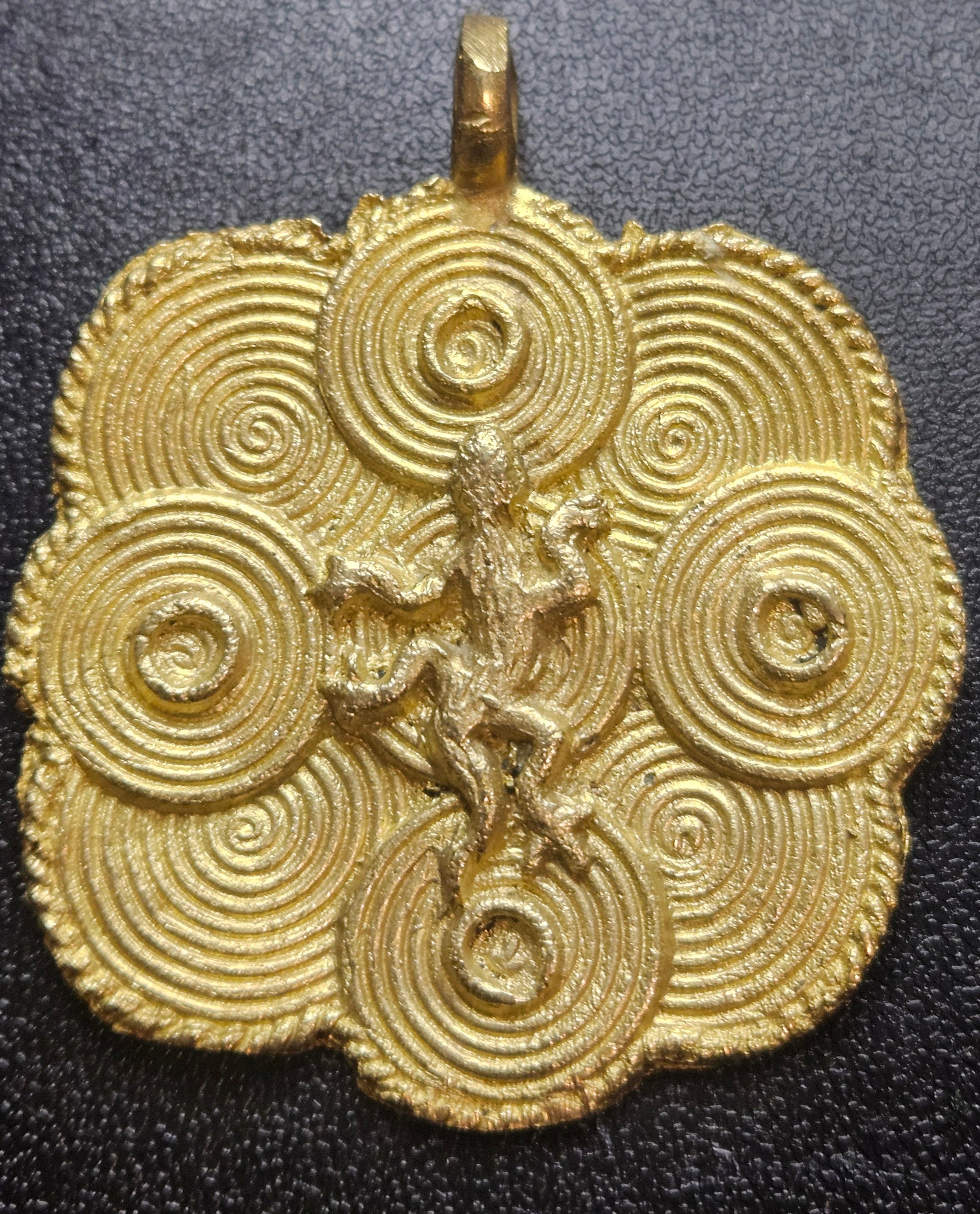 ashanti brass adinkra pendant handcrafted ghanaian heritage symbol