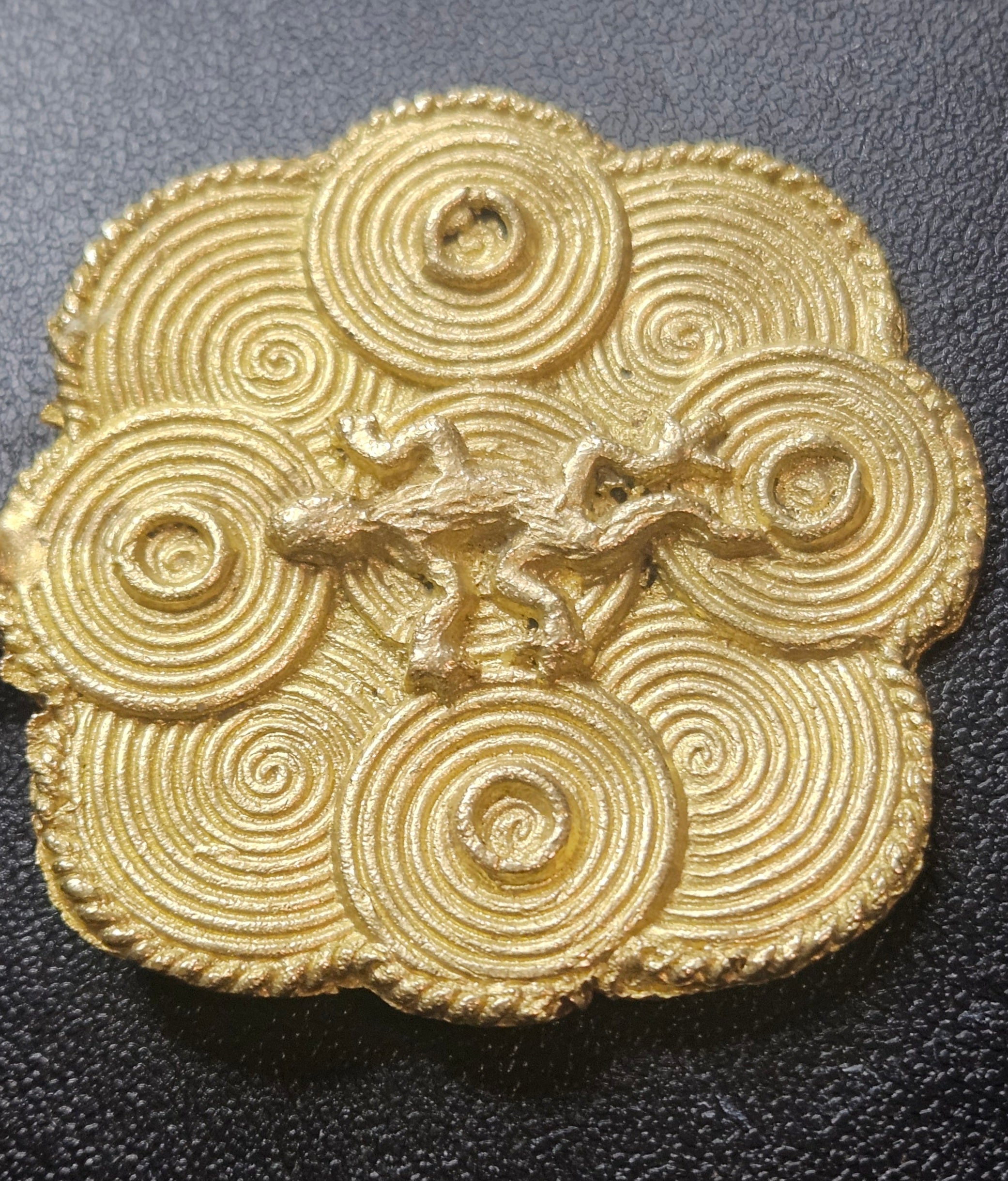ashanti brass adinkra pendant set multiple angles